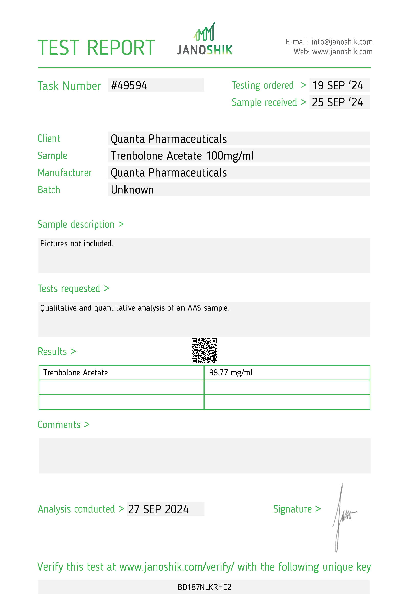 Quanta Pharma Trenbolone Acetate - Image 4