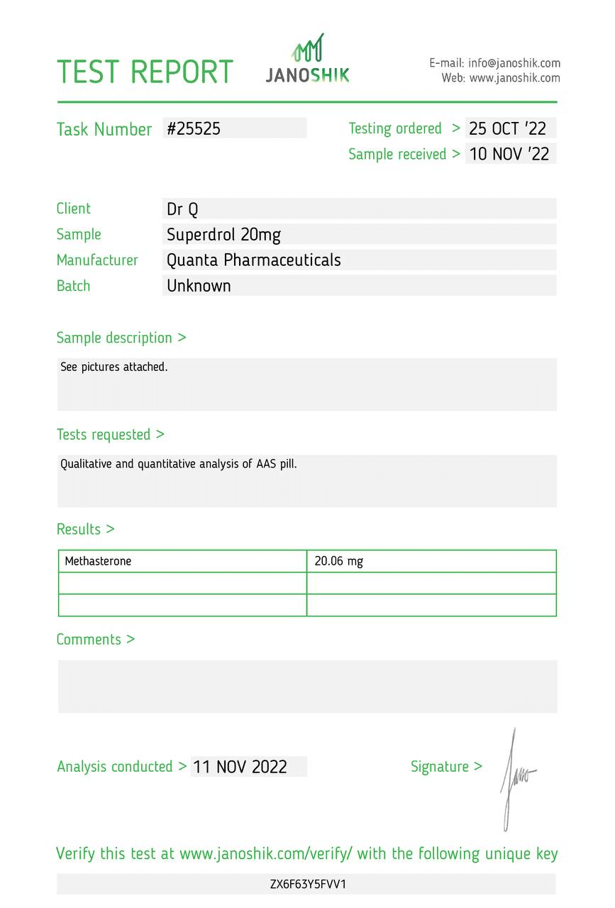 Quanta Pharma Superdrol 20mg - Image 2