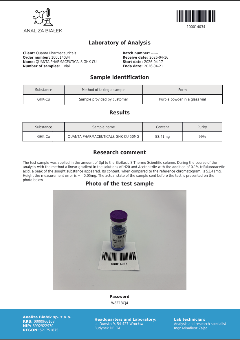 Quanta Pharma GHK-cu 50mg - Image 2