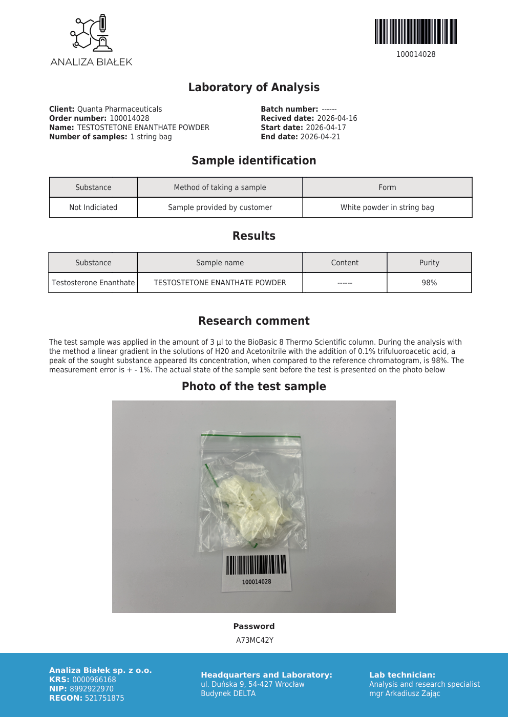 Quanta Pharma Testosterone Enanthate - Image 4
