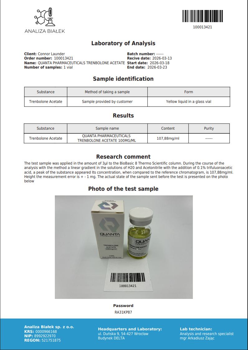 Quanta Pharma Trenbolone Acetate - Image 2